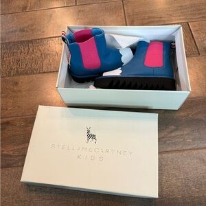 Stella McCartney Kids Chelsea Pencil Boots with Logo Tape NEW